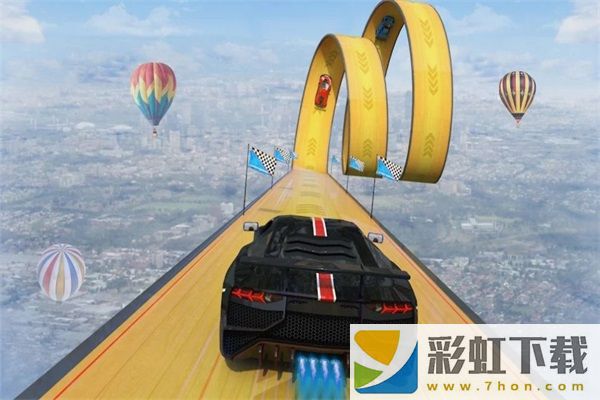 超级汽车特技比赛3D(Mega Car Stunt Race 3D Game)